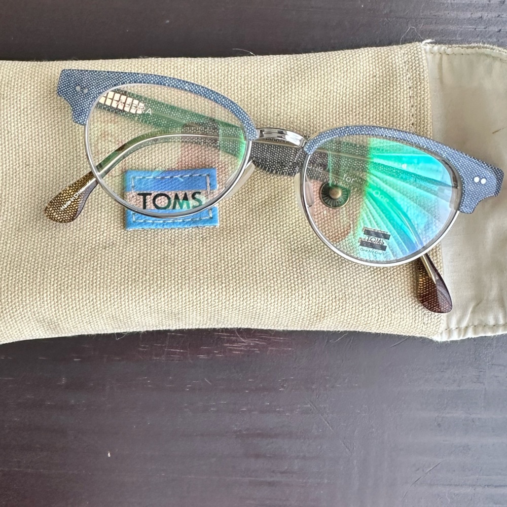 TOMS Denim Blue and Silver Eyewear